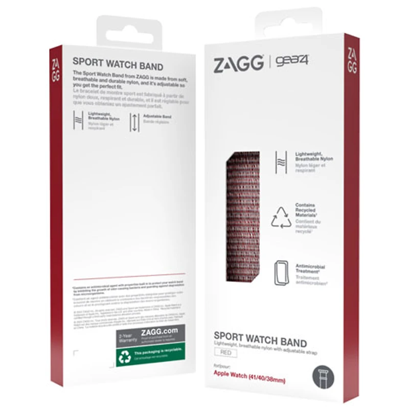 Gear4 Sport Watch Band for Apple Watch 38/40/41mm - Red