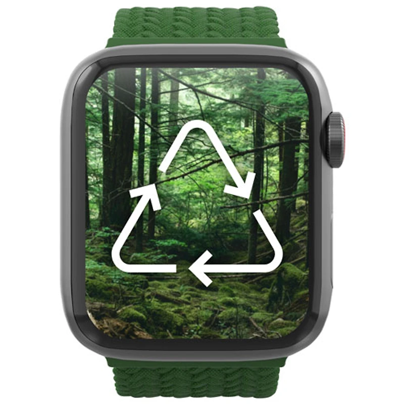 Bracelet de montre tressé de Gear4 pour Apple Watch 42/44/45 mm - Vert forêt