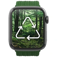 Bracelet de montre tressé de Gear4 pour Apple Watch 42/44/45 mm - Vert forêt