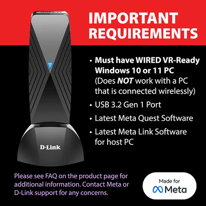 VR Air Bridge de D-Link pour Meta Quest 2