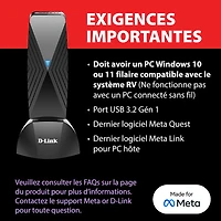 VR Air Bridge de D-Link pour Meta Quest 2