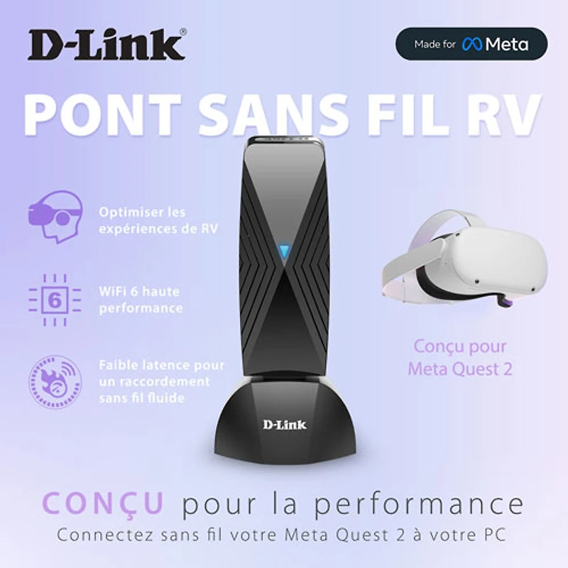 VR Air Bridge de D-Link pour Meta Quest 2