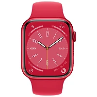 Apple Watch Series 8 45 mm (GPS + Cell) en aluminium (PRODUCT)RED avec bracelet sport (PRODUCT)RED de Bell - M/G - Financement mensuel