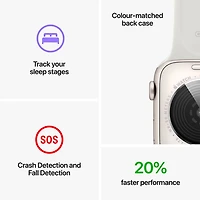 Apple Watch SE 44 mm (GPS + Cell) en aluminium comète avec bracelet sport comète (2022) de Rogers - Financement mensuel