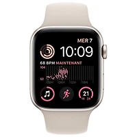 Apple Watch SE 44 mm (GPS + Cell) en aluminium comète avec bracelet sport comète (2022) de Rogers - Financement mensuel