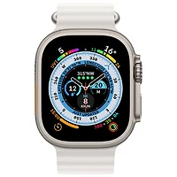 Apple Watch Ultra (GPS + Cellular) avec boîtier de 49 mm en titane et bracelet océan blanc de Rogers - Financement mensuel