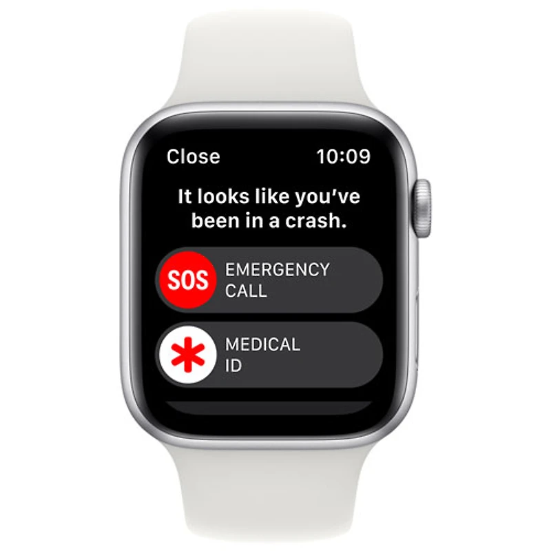 Apple Watch SE mm (GPS + Cell) en aluminium argenté avec bracelet sport blanc (2022) de TELUS