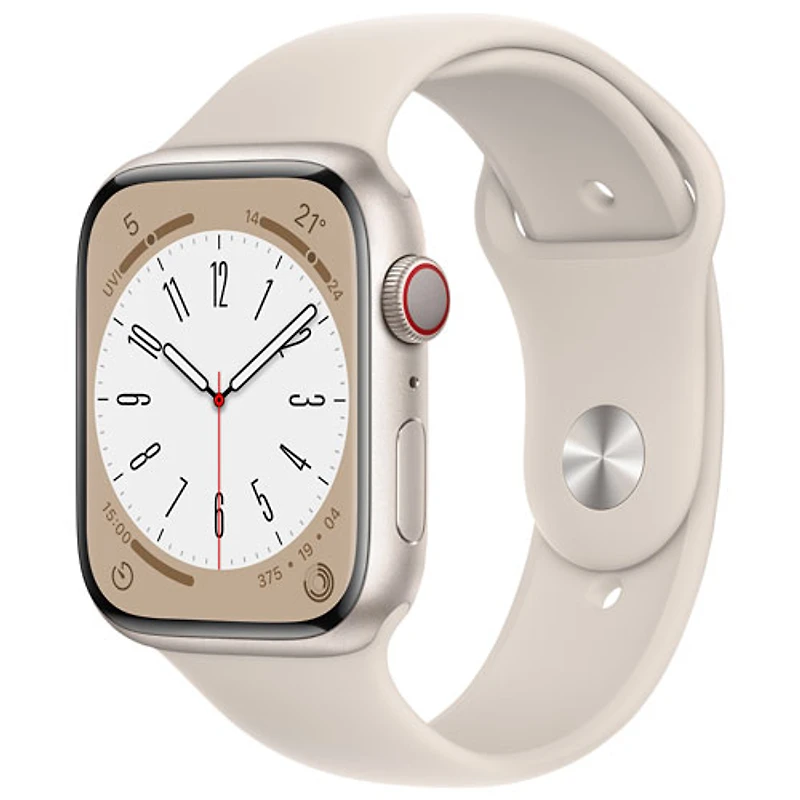 Apple Watch Series 8 mm (GPS + Cell) en aluminium comète avec bracelet sport comète de Bell - M