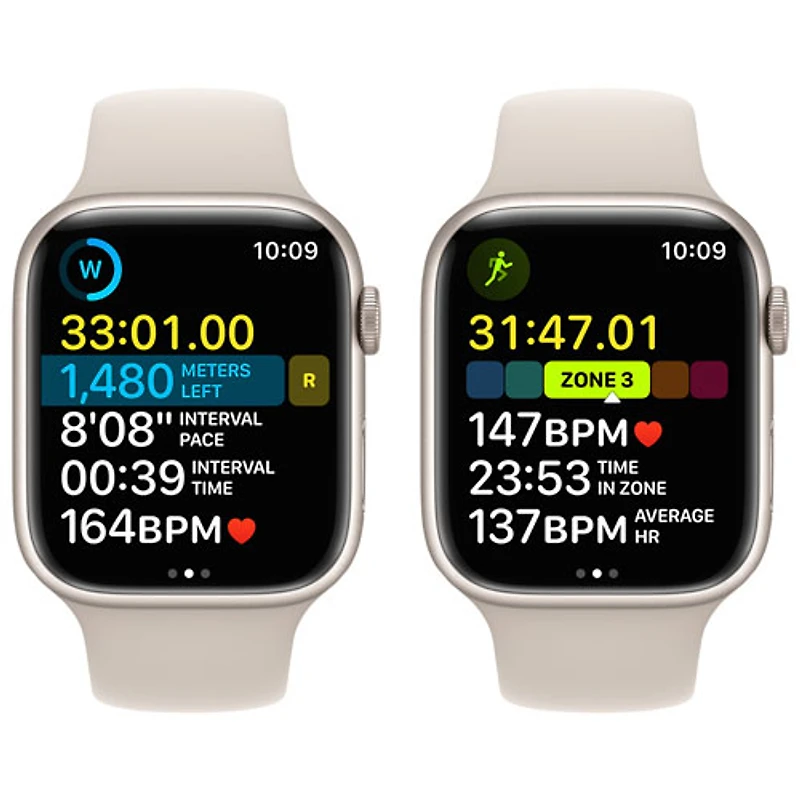 Apple Watch Series 8 mm (GPS + Cell) en aluminium comète avec bracelet sport comète de Bell - M