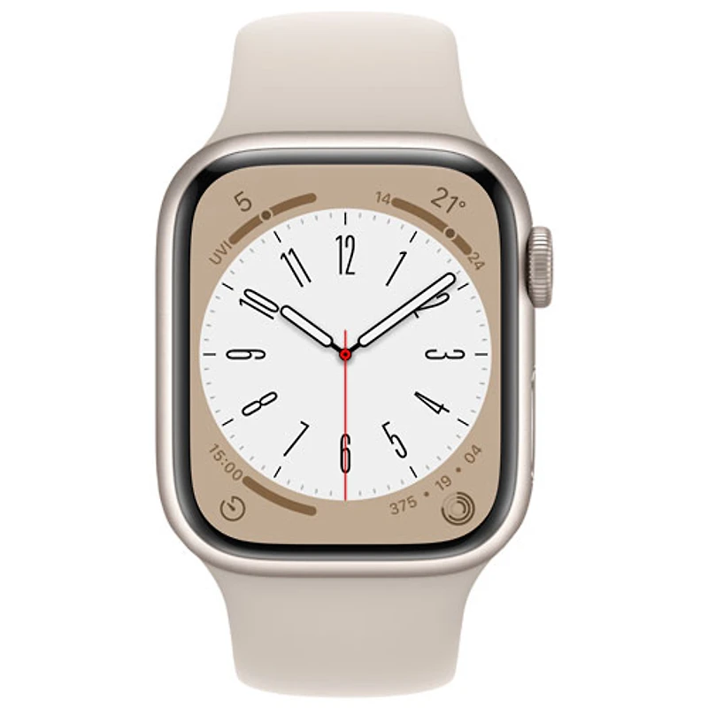 Apple Watch Series 8 41 mm (GPS + Cell) en aluminium comète avec bracelet sport comète de TELUS - P/M - Financement mensuel