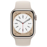 Apple Watch Series 8 41 mm (GPS + Cell) en aluminium comète avec bracelet sport comète de TELUS - P/M - Financement mensuel