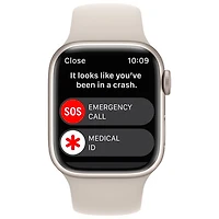 Apple Watch Series 8 41 mm (GPS + Cell) en aluminium comète avec bracelet sport comète de Virgin Plus - P/M - Financement mensuel
