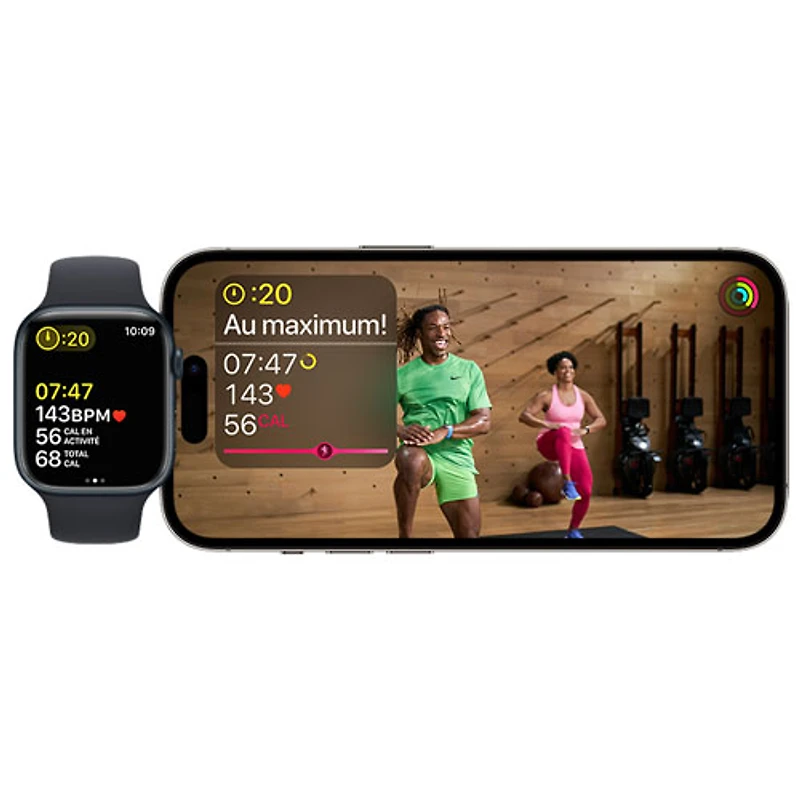 Apple Watch SE 44 mm (GPS + Cell) en aluminium comète avec bracelet sport comète (2022) de Virgin Plus - Financement mensuel