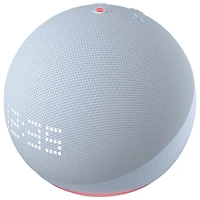 Haut-parleur intelligent Echo Dot d'Amazon (5e génération) avec horloge et Alexa - Bleu nuage