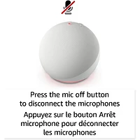 Haut-parleur intelligent Echo Dot d'Amazon (5e génération) avec Alexa - Blanc glacier