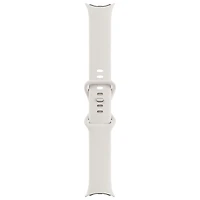 Montre Pixel Watch de Google (GPS + LTE) avec boîtier de 40 mm en acier inoxydable argent poli et bracelet sport craie