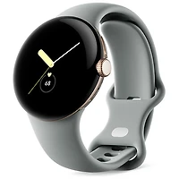 Google Pixel Watch (GPS) 40mm Champagne Gold Stainless Steel Case with Hazel Active Band