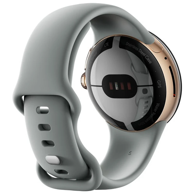Google Pixel Watch (GPS) 40mm Champagne Gold Stainless Steel Case with Hazel Active Band