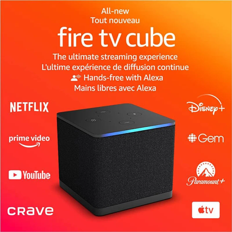 Lecteur multimédia en continu Fire TV Cube (3e génération) d'Amazon avec Alexa