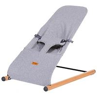 Chaise longue gonflable rebondissante/portative avec filet respirant pour bébé Evolux de Childhome - Gris jersey