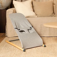 Childhome Evolux Bouncer/Portable Baby Lounger with Breathable Mesh - Jersey Grey