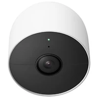 Caméra de surveillance intérieure/extérieure sans fil Nest Cam de Google - Paquet de 3 - Blanc