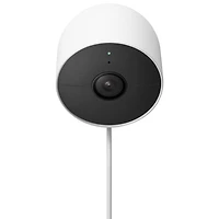 Caméra de surveillance intérieure/extérieure sans fil Nest Cam de Google - Paquet de 3 - Blanc