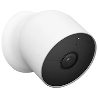 Caméra de surveillance intérieure/extérieure sans fil Nest Cam de Google - Paquet de 3 - Blanc