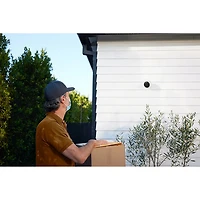 Caméra de surveillance intérieure/extérieure sans fil Nest Cam de Google - Paquet de 3 - Blanc