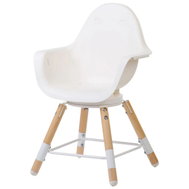 Chaise haute Evolu One.80 avec plateau de Childhome - Blanc