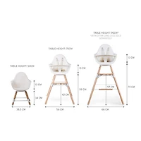 Chaise haute Evolu One.80 avec plateau de Childhome - Blanc