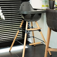 Chaise haute convertible Evolu One.80° avec plateau de Childhome - Anthracite