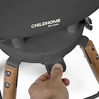 Chaise haute convertible Evolu One.80° avec plateau de Childhome - Anthracite