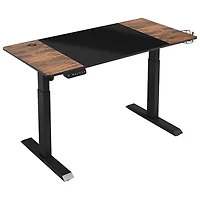LjubLjana 53" Electric Height Adjustable Sit-Stand Desk - Black/Wood