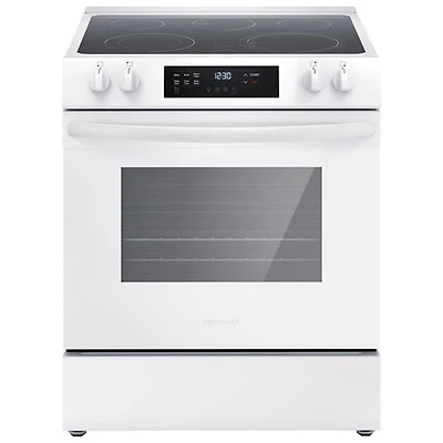 Cuisinière électrique autonome 5 éléments 5,3 pi³ 30 po de Frigidaire (FCFE306CAW) - Blanc