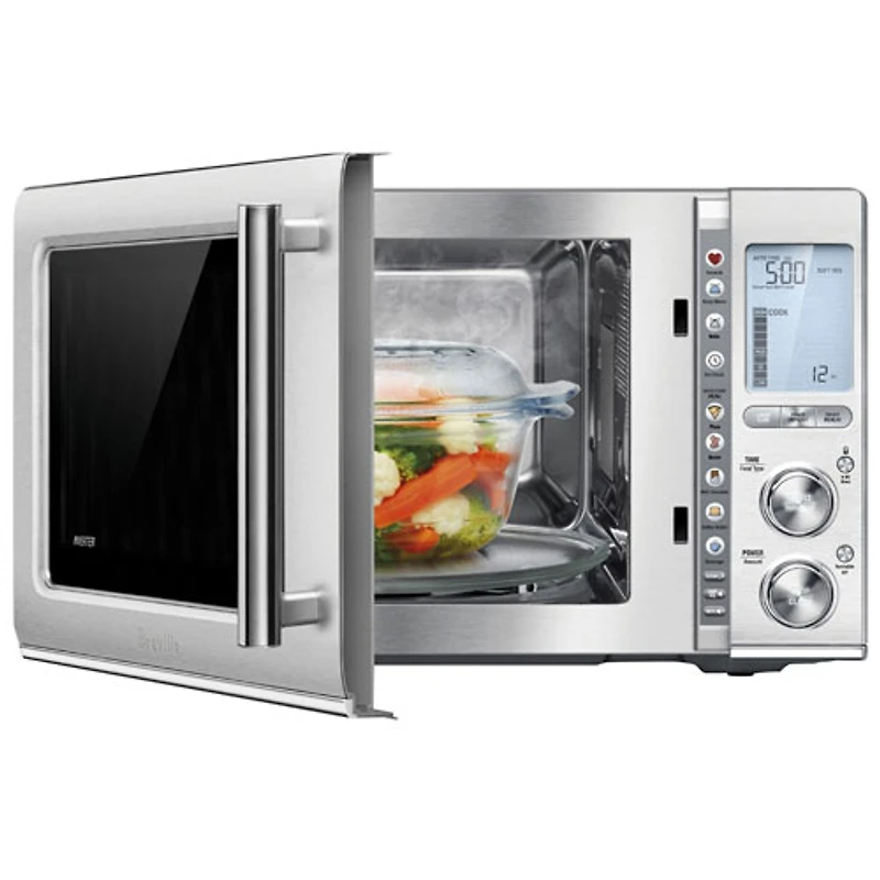 Remis à neuf (bon état) Micro-ondes de 1,2 pi³ à fermeture en douceur Smooth Wave de Breville (RM-BMO850BSS1BCA1) - Acier inoxydable brossé - Remis à neuf par Breville