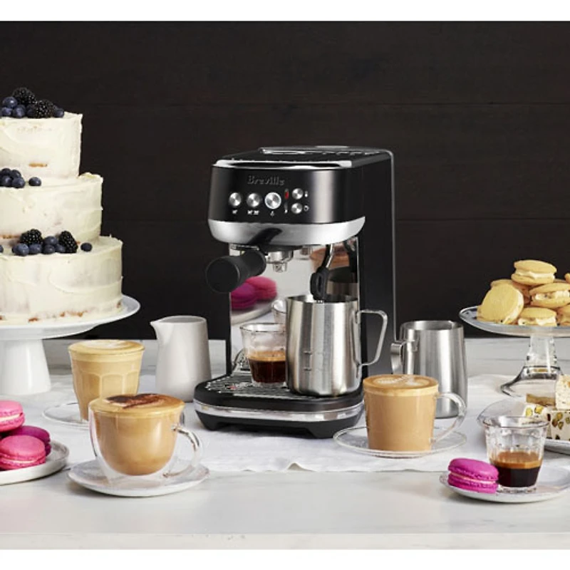 Refurbished (Good) - Breville Bambino Plus Automatic Espresso Machine - Black Truffle - Remanufactured by Breville