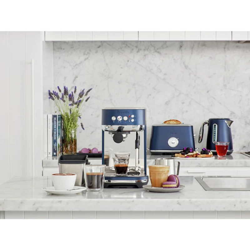 Refurbished (Good) - Breville Bambino Plus Automatic Espresso Machine - Damson Blue - Remanufactured by Breville