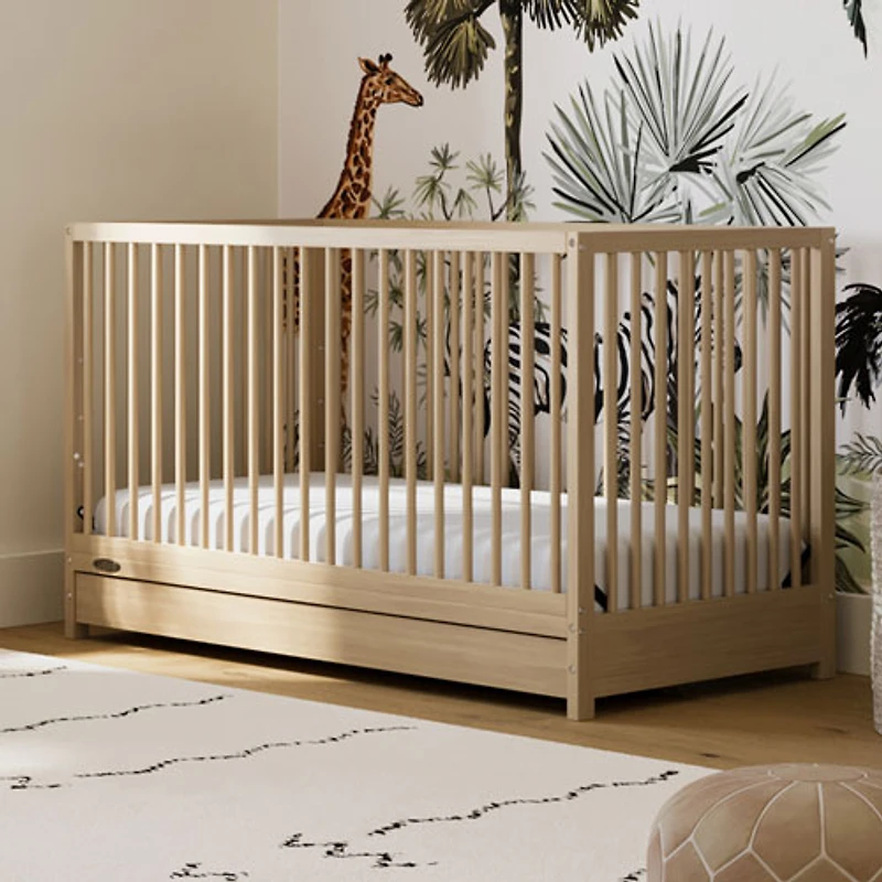 Graco Teddi 5-in-1 Convertible Crib with Drawer - Driftwood
