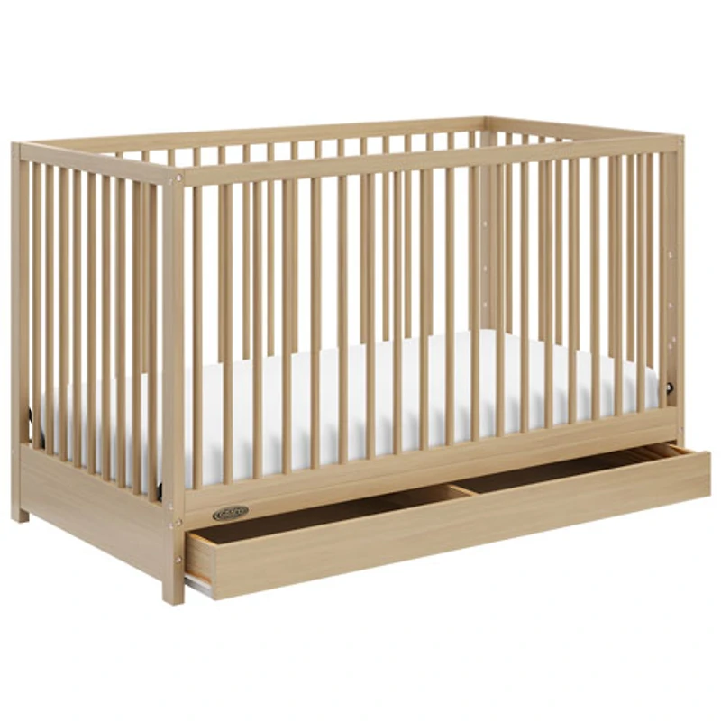 Graco Teddi 5-in-1 Convertible Crib with Drawer - Driftwood