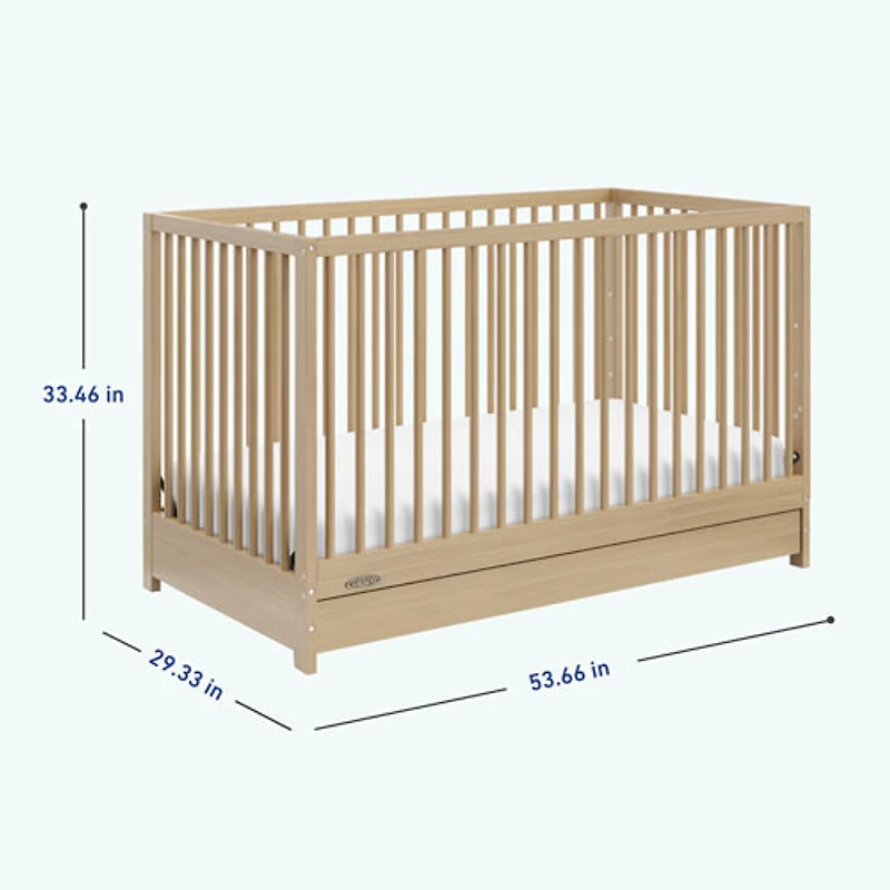 Graco Teddi 5-in-1 Convertible Crib with Drawer - Driftwood