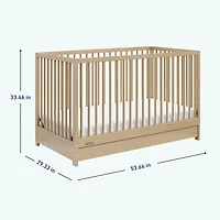 Graco Teddi 5-in-1 Convertible Crib with Drawer - Driftwood