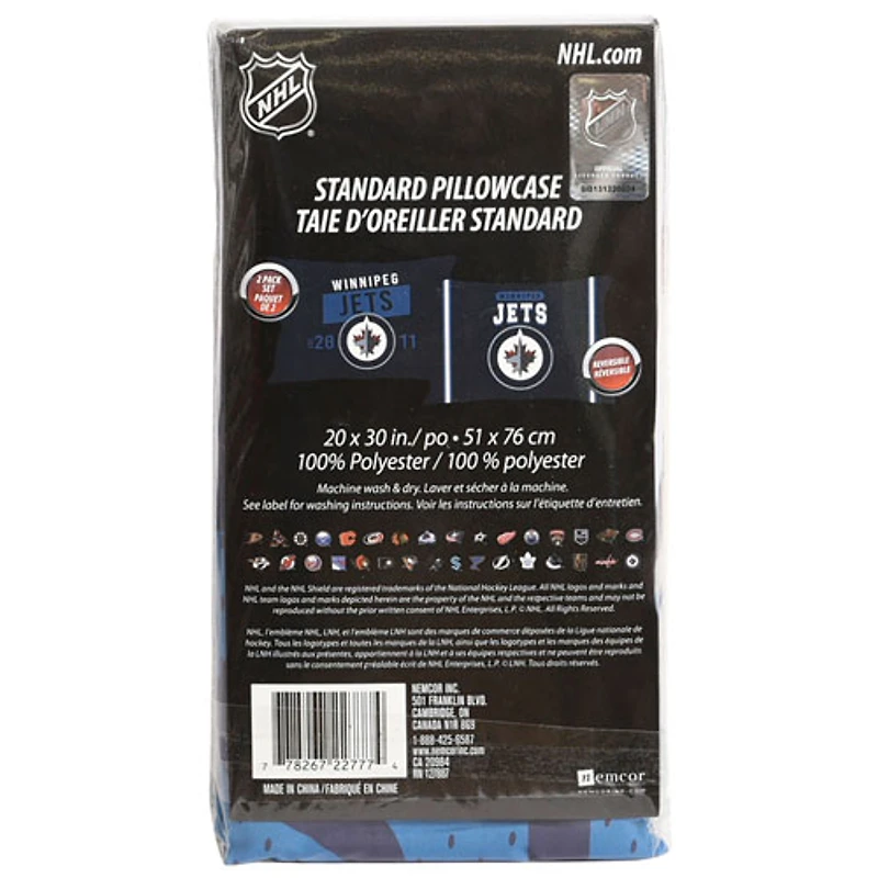Taie d'oreiller 2 pièces de la LNH - Jets de Winnipeg