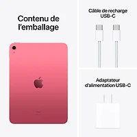 iPad de 10,9 po et de 256 Go d'Apple avec Wi-Fi 6 (10e génération) - Rose