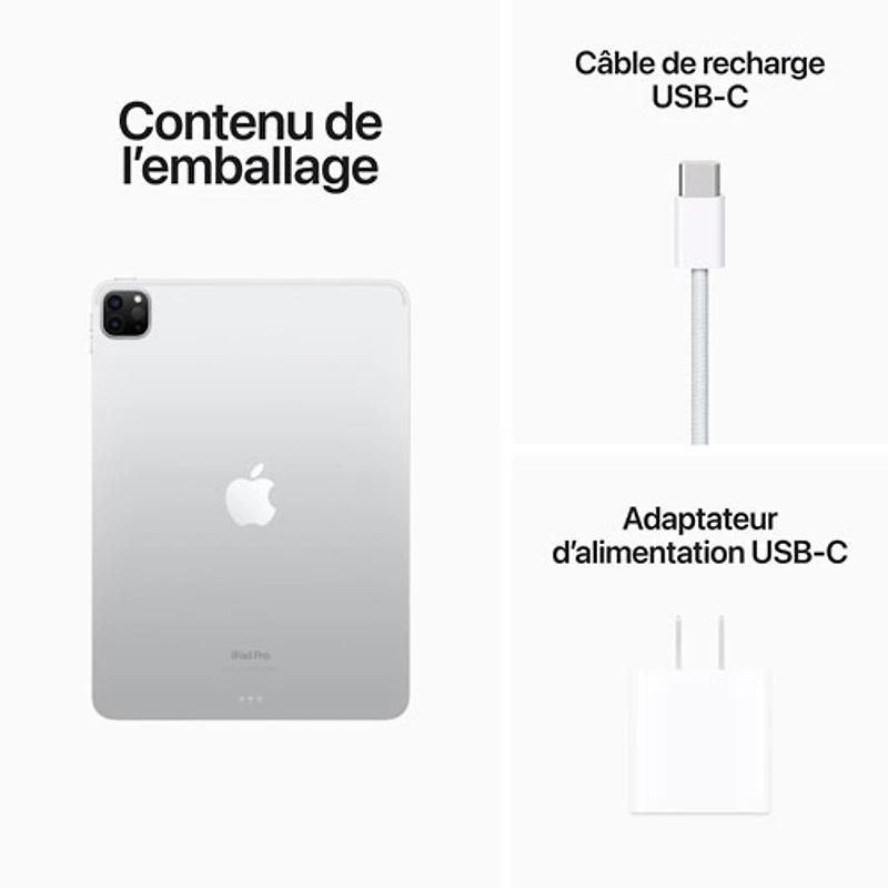 iPad Pro 11 po 256 Go d'Apple avec Wi-Fi (4e génération) - Argenté