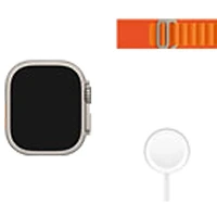 Apple Watch Ultra (GPS + connectivité cellulaire) avec boîtier de 49 mm en titane et bracelet alpin orange offert par Bell