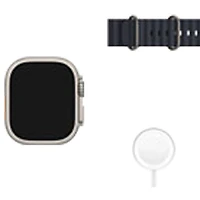 Apple Watch Ultra (GPS + connectivité cellulaire) avec boîtier de 49 mm en titane et bracelet océan minuit offert par Bell