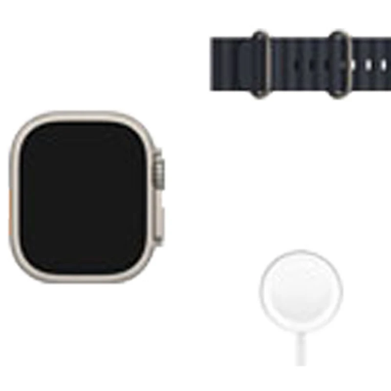 Apple Watch Ultra (GPS + connectivité cellulaire) avec boîtier de 49 mm en titane et bracelet océan minuit offert par Virgin Plus
