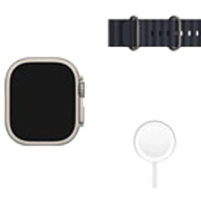 Apple Watch Ultra (GPS + connectivité cellulaire) avec boîtier de 49 mm en titane et bracelet océan minuit offert par Virgin Plus