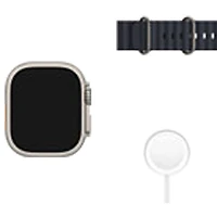Apple Watch Ultra (GPS + connectivité cellulaire) avec boîtier de 49 mm en titane et bracelet océan minuit offert par Virgin Plus